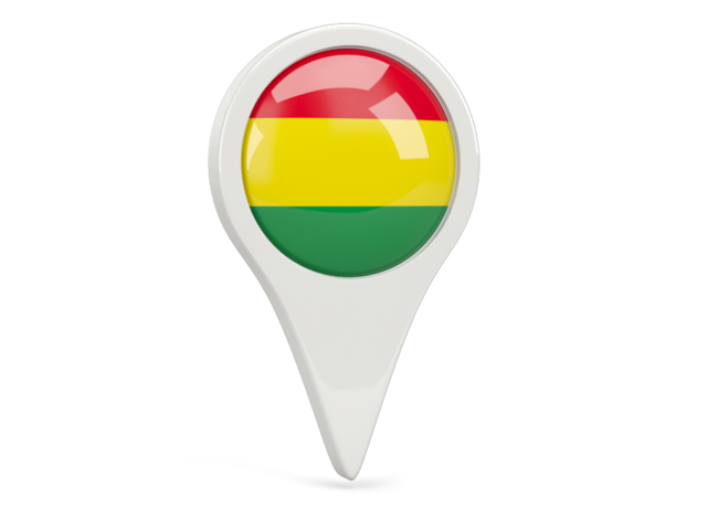 Round pin icon. Download flag icon of Bolivia at PNG format