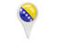 Bosnia and Herzegovina. Round pin icon. Download icon.