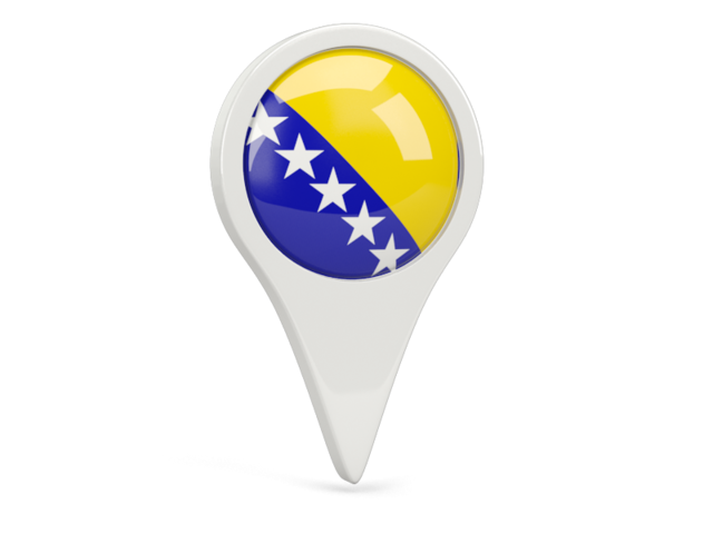 Round pin icon. Download flag icon of Bosnia and Herzegovina at PNG format