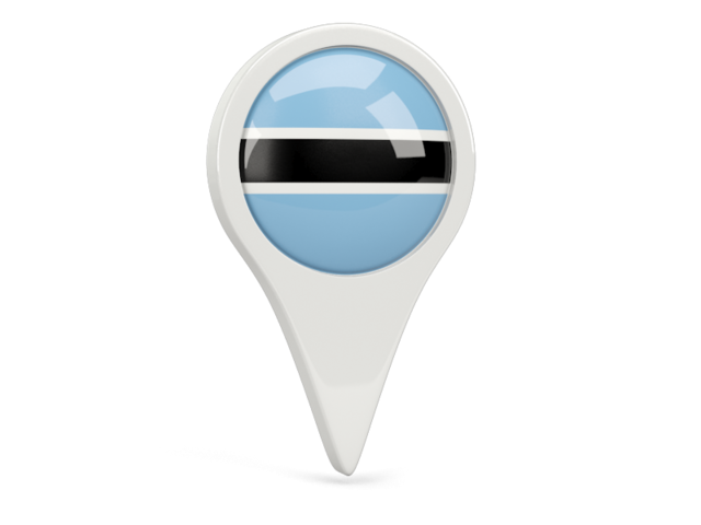 Round pin icon. Download flag icon of Botswana at PNG format