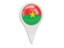 Burkina Faso. Round pin icon. Download icon.