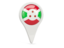 Burundi. Round pin icon. Download icon.