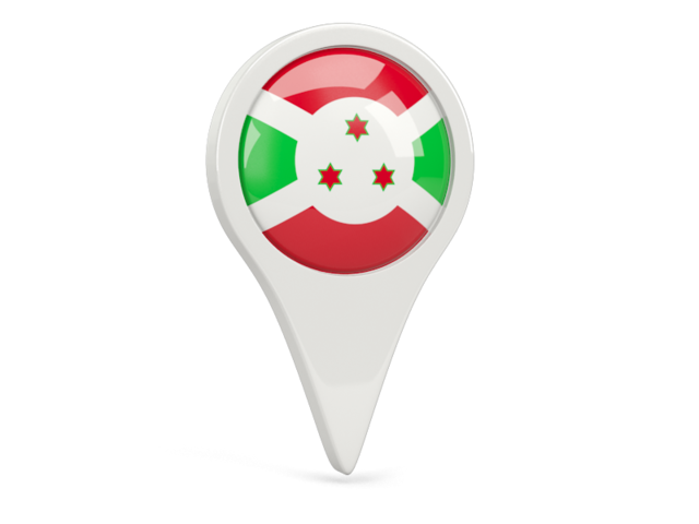 Round pin icon. Download flag icon of Burundi at PNG format