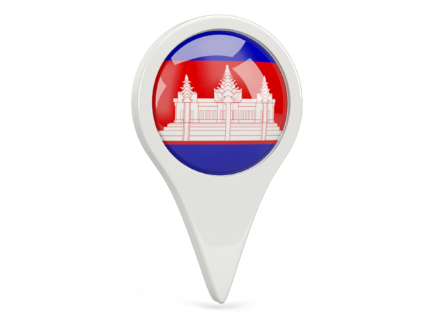 Round pin icon. Download flag icon of Cambodia at PNG format