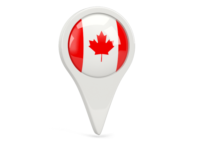 Round pin icon. Download flag icon of Canada at PNG format