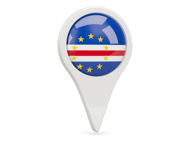 Round pin icon. Download flag icon of Cape Verde at PNG format