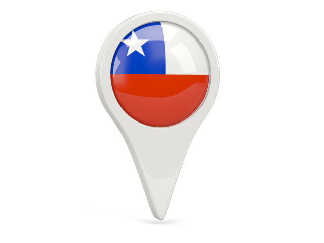 Round pin icon. Download flag icon of Chile at PNG format