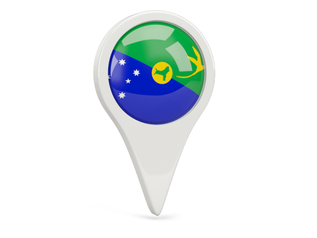 Round pin icon. Download flag icon of Christmas Island at PNG format