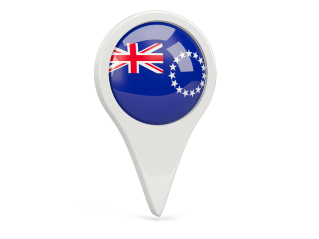 Round pin icon. Download flag icon of Cook Islands at PNG format