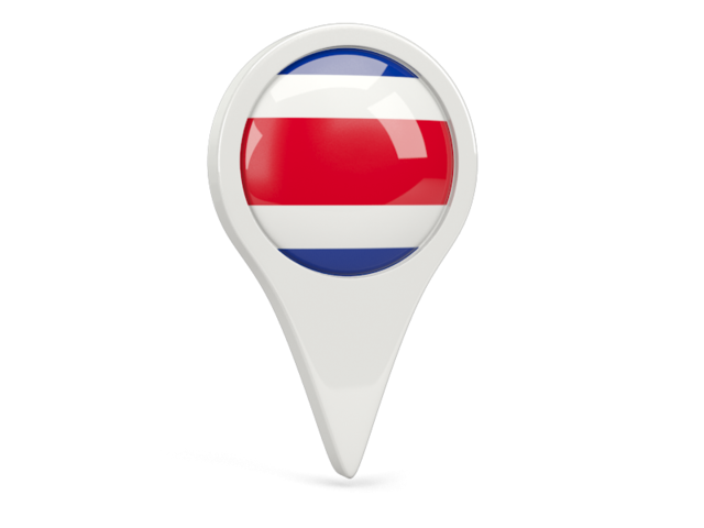 Round pin icon. Download flag icon of Costa Rica at PNG format