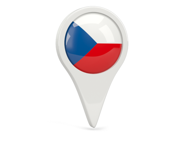 Round pin icon. Download flag icon of Czech Republic at PNG format