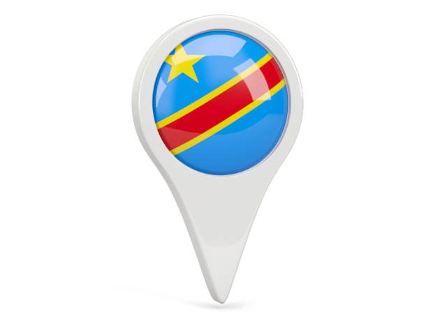 Круглый флажок. Скачать флаг. Демократическая Республика Конго