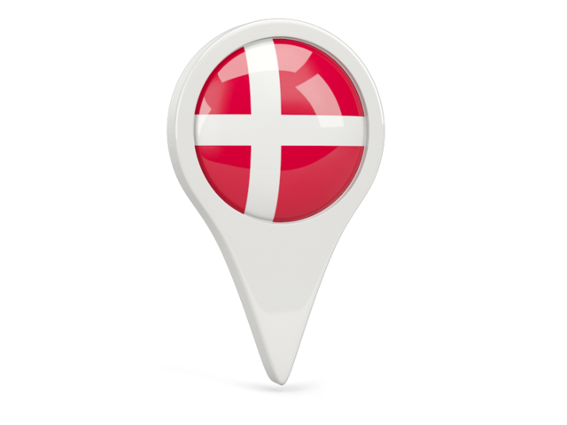 Round pin icon. Download flag icon of Denmark at PNG format