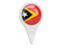 East Timor. Round pin icon. Download icon.