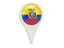 Ecuador. Round pin icon. Download icon.