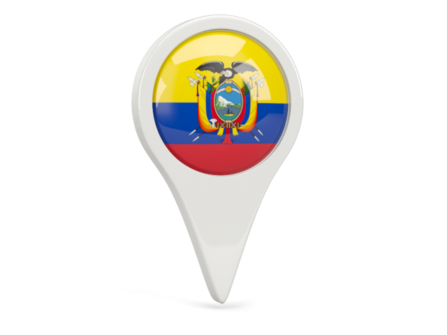 Round pin icon. Download flag icon of Ecuador at PNG format
