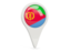 Eritrea. Round pin icon. Download icon.