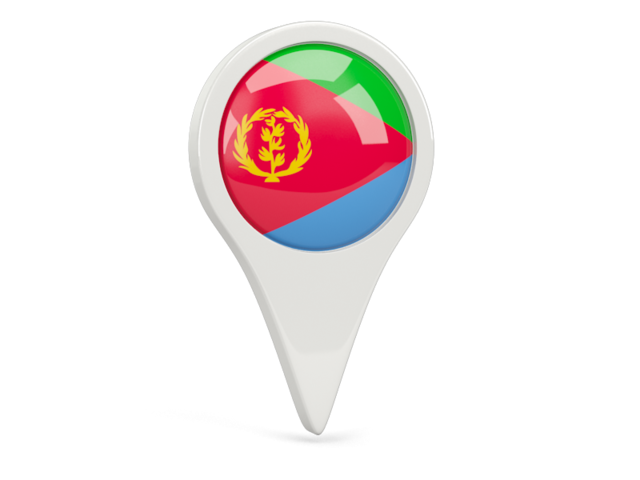 Round pin icon. Download flag icon of Eritrea at PNG format