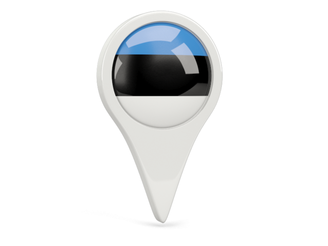 Round pin icon. Download flag icon of Estonia at PNG format