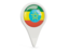 Ethiopia. Round pin icon. Download icon.