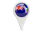 Falkland Islands. Round pin icon. Download icon.