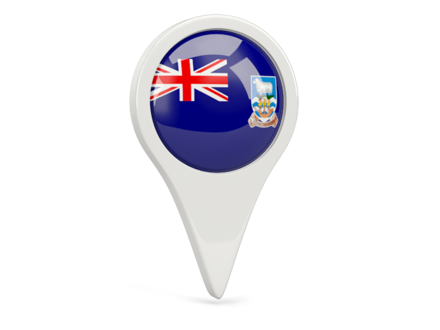 Round pin icon. Download flag icon of Falkland Islands at PNG format