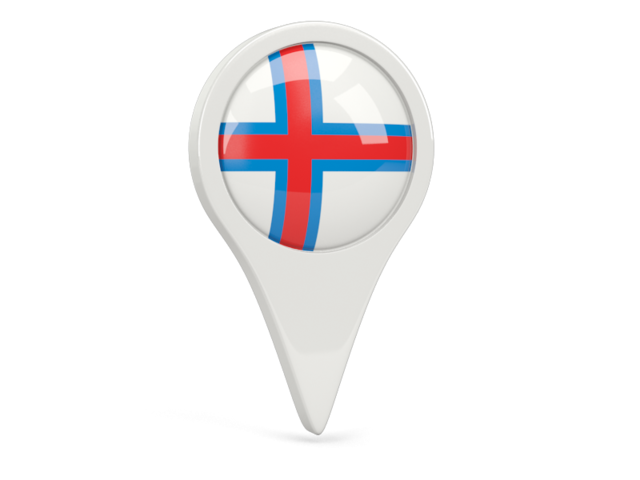 Round pin icon. Download flag icon of Faroe Islands at PNG format