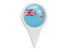 Fiji. Round pin icon. Download icon.