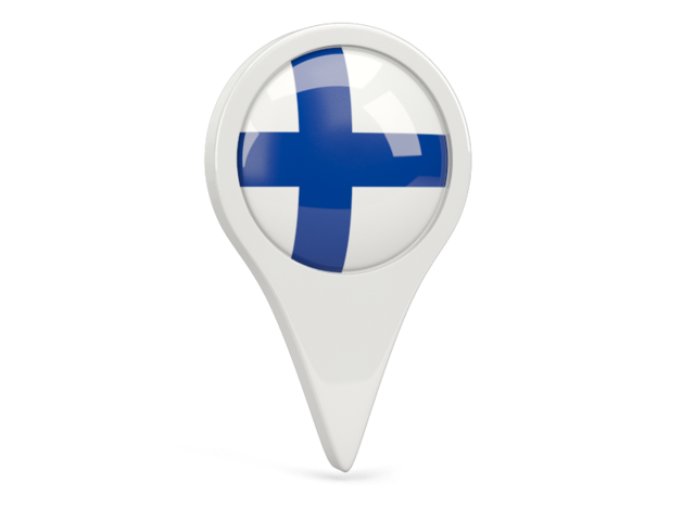 Round pin icon. Download flag icon of Finland at PNG format