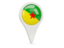 French Guiana. Round pin icon. Download icon.