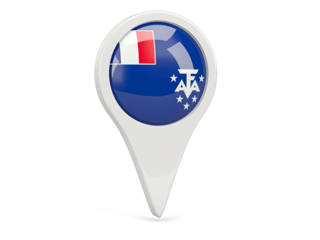 Round pin icon. Download flag icon of French Southern and Antarctic Lands at PNG format
