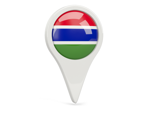 Round pin icon. Download flag icon of Gambia at PNG format