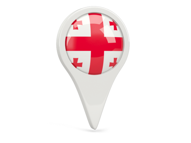 Round pin icon. Download flag icon of Georgia at PNG format