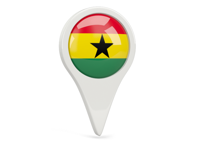 Round pin icon. Download flag icon of Ghana at PNG format