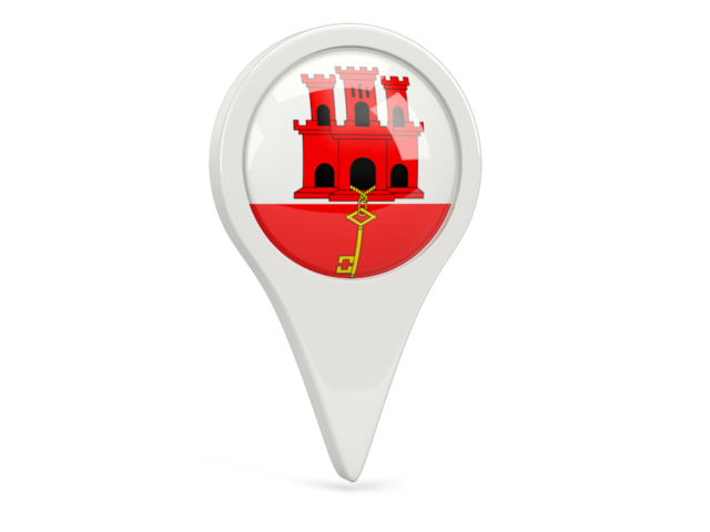 Round pin icon. Download flag icon of Gibraltar at PNG format