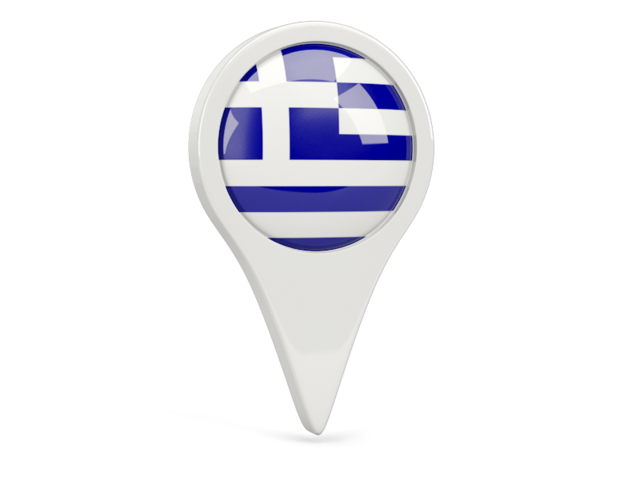 Round pin icon. Download flag icon of Greece at PNG format