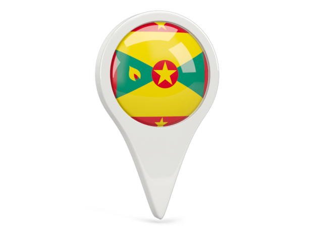 Round pin icon. Download flag icon of Grenada at PNG format