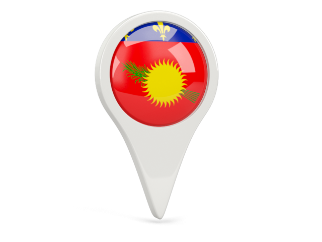 Round pin icon. Download flag icon of Guadeloupe at PNG format