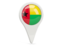 Guinea-Bissau. Round pin icon. Download icon.