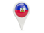 Haiti. Round pin icon. Download icon.