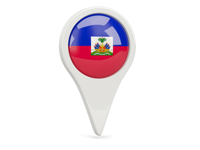 Round pin icon. Download flag icon of Haiti at PNG format