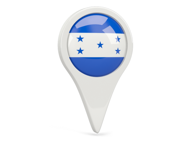 Round pin icon. Download flag icon of Honduras at PNG format