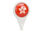 Hong Kong. Round pin icon. Download icon.