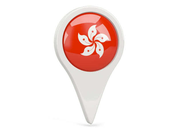 Round pin icon. Download flag icon of Hong Kong at PNG format