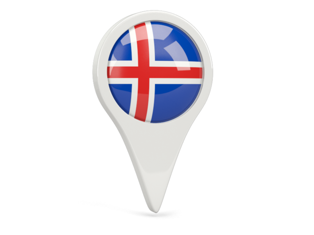 Round pin icon. Download flag icon of Iceland at PNG format