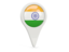 India. Round pin icon. Download icon.