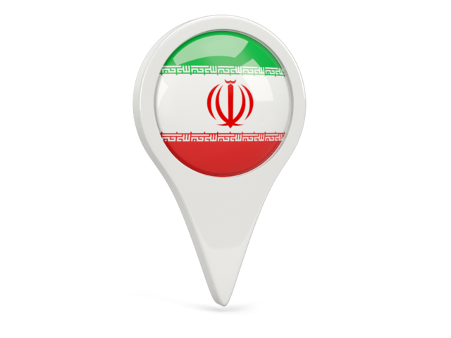 Round pin icon. Download flag icon of Iran at PNG format
