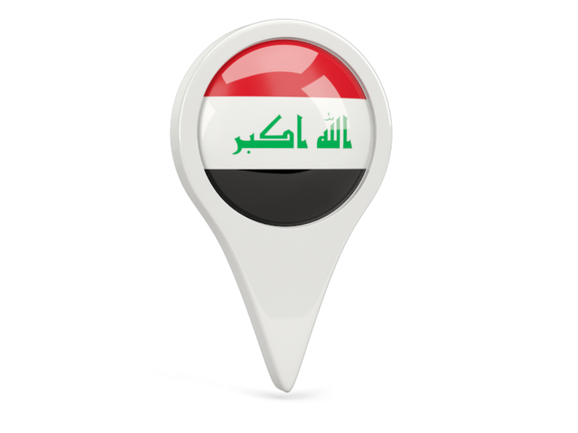 Round pin icon. Download flag icon of Iraq at PNG format