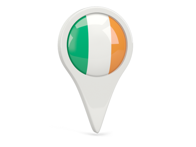 Round pin icon. Download flag icon of Ireland at PNG format