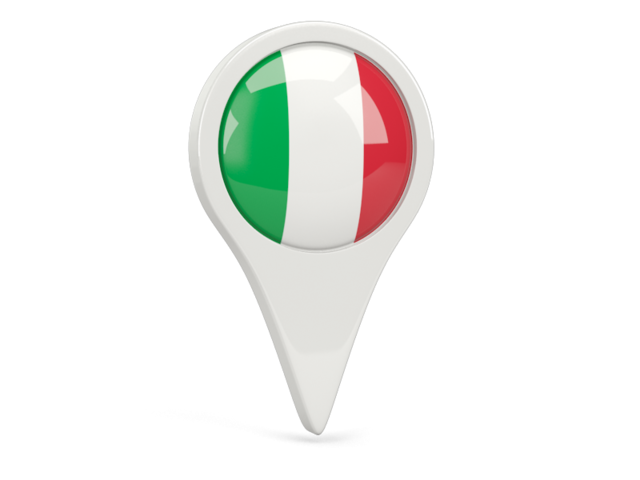 Round pin icon. Download flag icon of Italy at PNG format